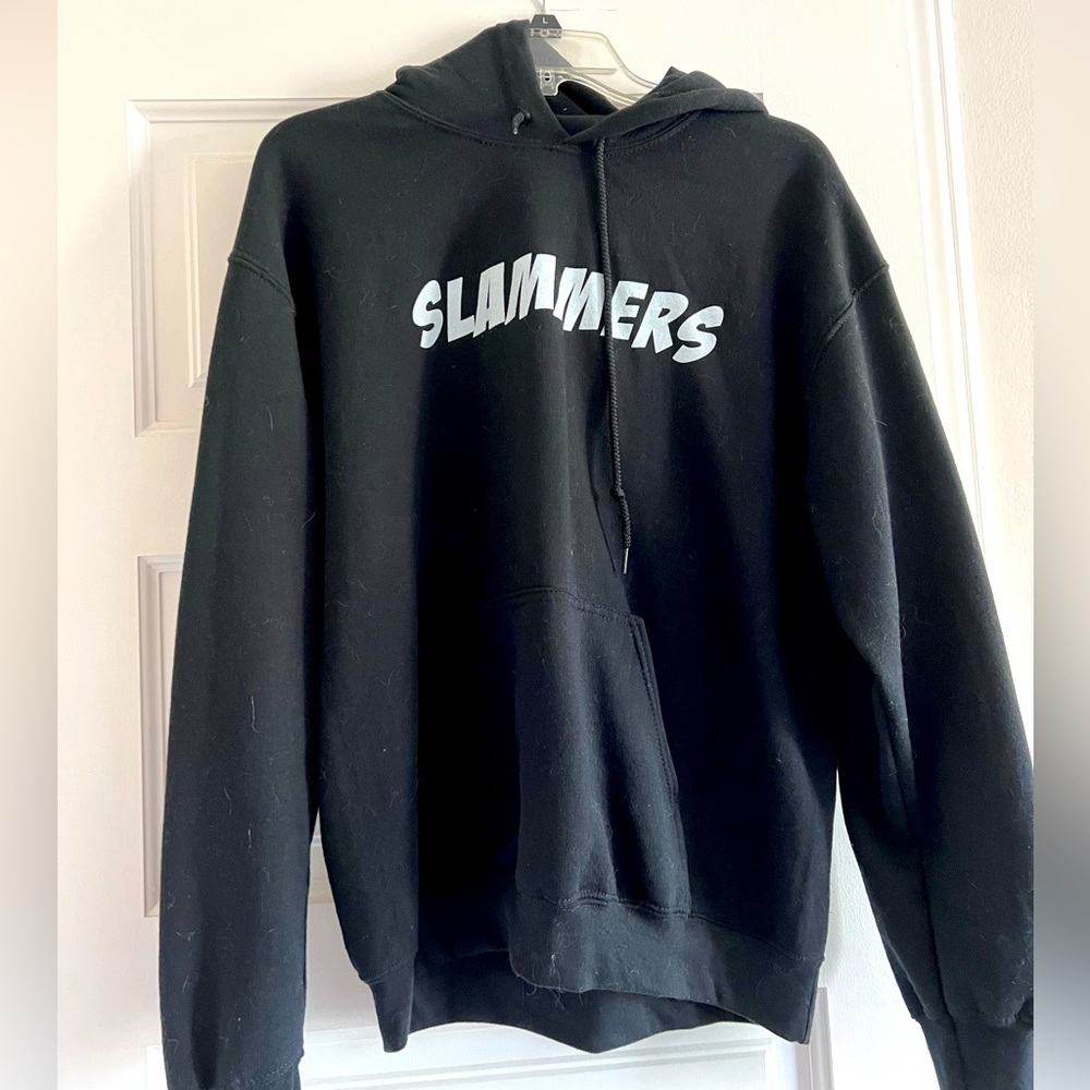 “Slammers” black oversized hoodie